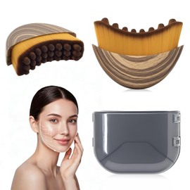 Cepillo Facial para Contorno Linfático, Cepillo Facial de Contorno Linfático, Cepillo Linfatico para cara, Lymphatic Contour Face Brush, Diseño Ergonómico para Rostro, Mentón y Mandíbula.