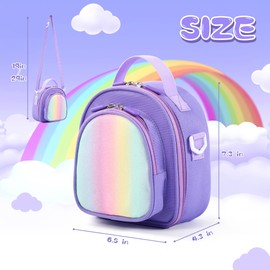 TATAVR Carrying Case Compatible with Yoto Mini, Card Holder Holds up to 30 Cards, Travel Storage Bag with Adjustable Shoulder Strap for Audio Music Player, purple, travel bag