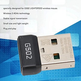 GOWENIC Receptor USB Inalámbrico de 2,4 GHz para Ratón G502 Lightspeed, Señal Estable, Adaptador de Metal ABS Portátil y Duradero