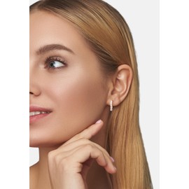 SOFIA MILANI - Women's Earrings 925 Silver Croissant Stud Earrings, Sterling Silver, No Gemstone