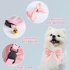 Crovakeu 2-Pcs Pink Adjustable Dog Collar with Bow - Sailor