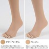 Fukusuke fvl001 5 Toe Stockings, Open Toe, nude beige