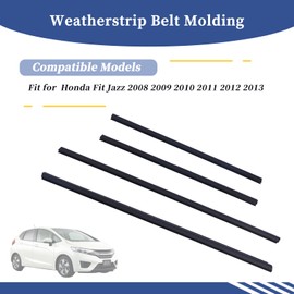 Getfarway Weatherstrip Belt Molding Door Window Outer Trim Seal Belt Compatible with Honda Fit Jazz 2008 2009 2010 2011 2012 2013