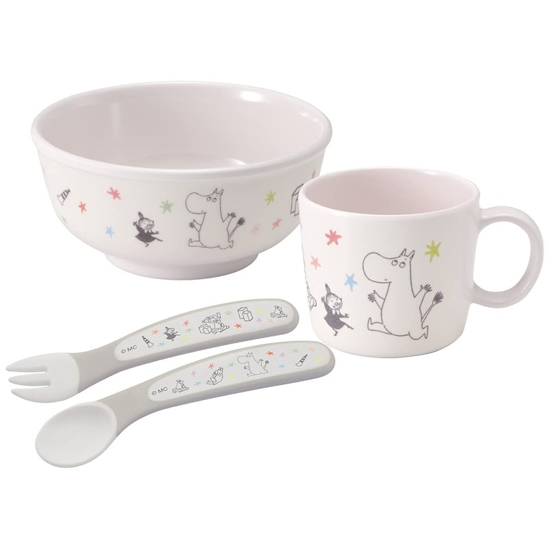 Skater SFB2-A Children's Spoon and Fork Set, Moomin, Stars, 4.7
