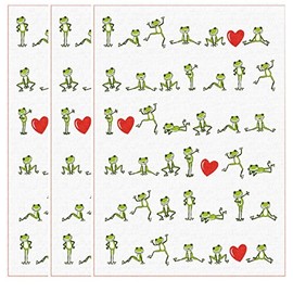 Tea Towel TRIOLINO Cotton Tea Towels Pack of 3 Frogs Size: 45 x 70