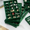 SPAKOWN Jewelry Organizer for Drawer, Adjustable Velvet Jewelry Tray, Stackable