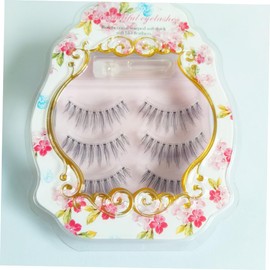 Mikinona 3 Pair Natural False Eyelashes Handmade Makeup Lashes with Glue for Daily Wear Comfortable and Easy to Remove for Parties and Chic Eye Looks