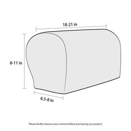 GEOCANG Armchair cover, Set of 2 non-slip armchair, sofa armrest protector, for furniture protector (Light grey)