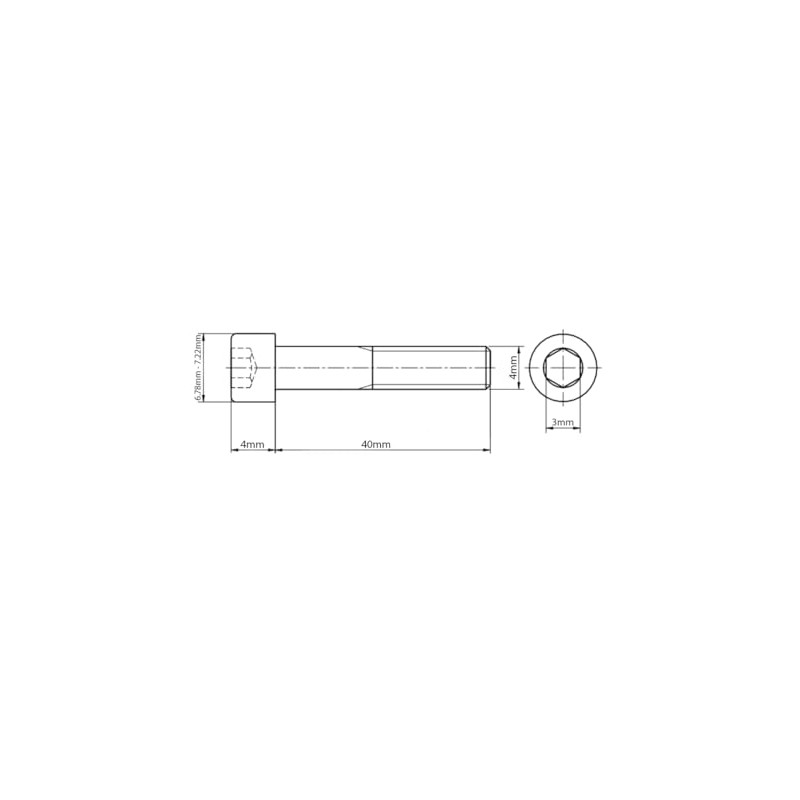 M4 (4mm x 40mm) Allen Socket Cap Head Screws –