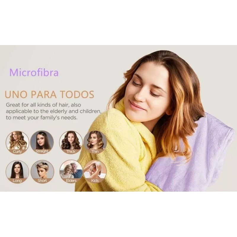 Espinope Toallas De Microfibra De Rápido Secado Para Cabello 3