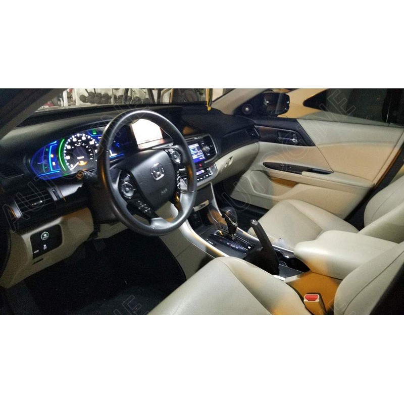 AUTOGINE White LED Interior Lights Kit Package for Honda Civic