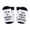 WCGXKO Speech Pathologist Teacher Socks AAC SLP Gift Tiny Humans
