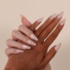 Frinail Press On Nails Almond Nude Pink Nails Press Ons,