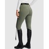 SANTINY Women's Horse Riding Pants Zipper Pockets Silicone Full-Seat Breeches