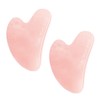 Gua Sha Rose Quartz Heart Massager Facial Meridian x 2