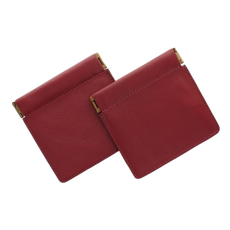 Pack of 2 Visconti Leather Snap Top Purses CP7 Red