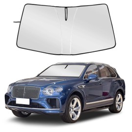 Windshield Sunshade Compatible with Bentley Bentayga, Folding Car Sun Shade for Front Window, Auto Sun Protection Visors Blocks UV Rays and Keeps Vehicle Cool