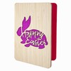 Happy Easter Wooden Greeting Card, Unique Keepsake for Kids, Family,