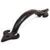 Centurion BA12P Antique Design Tudor Fleur-De-LYS Door Pull Handle Black