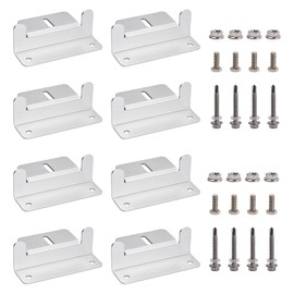 8 Pcs Solar Panel Mounting Bracket Holder, 100mm Roof Solar Panel Z Brackets, Aluminum Alloy Solar Z Brackets with Screw and Nuts, Anti-Corrosion, for RV Boat Caravans Yacht Wall Solar Panel