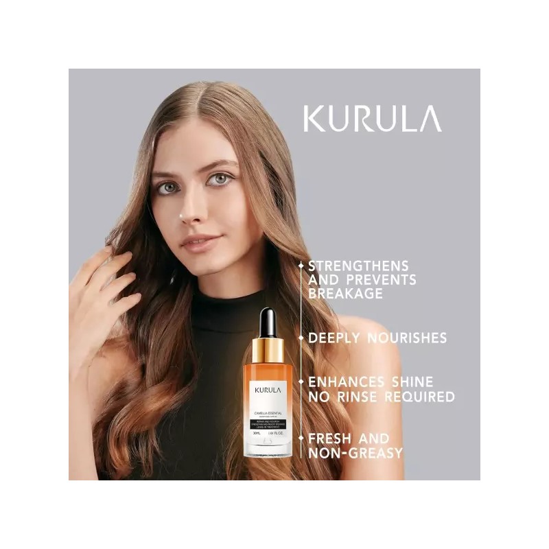 Kurula 쿠룰라 헤어 오일 카멜리아 하이드레이팅 세럼 - 건조하고 손상된