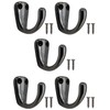 Fuxxer Classic Coat Hooks, Towel Hooks, Iron Hooks, Anthracite, Black,