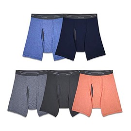 Fruit Of The Loom Mens Coolzone Boxer Brief 5 Pack, S, Assorted