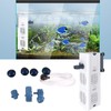 Ultra Quiet Fish Tank Filter 4-in-1 Internal Aquarium Filter ,500-1800L/H