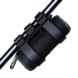 Lebakort Portable Speaker Mount for 7-12 inches Speakers for Golf Cart Railing Bike Boat Outdoor Adjustable Strap (Black)