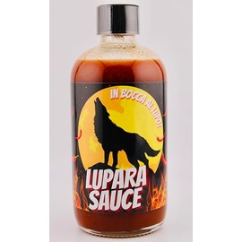 Lupara Sauce | Calabrian Chili Pepper Hot Sauce | La Famiglia Calabrese | Imported Italian White Balsamic Vinegar | 8oz Glass Jar | Hot Sauce