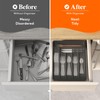 Lifewit Silverware Organizer with Lid, Covered Utensil Tray for Kitchen
