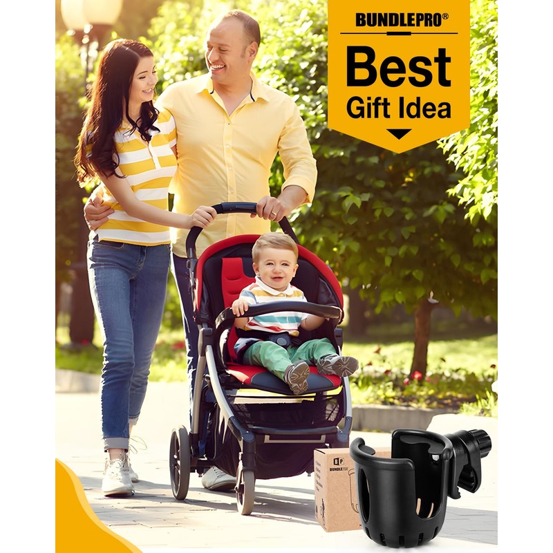 Universal Cup Holder Stroller Drink Holder for Bikes, Trolleys or
