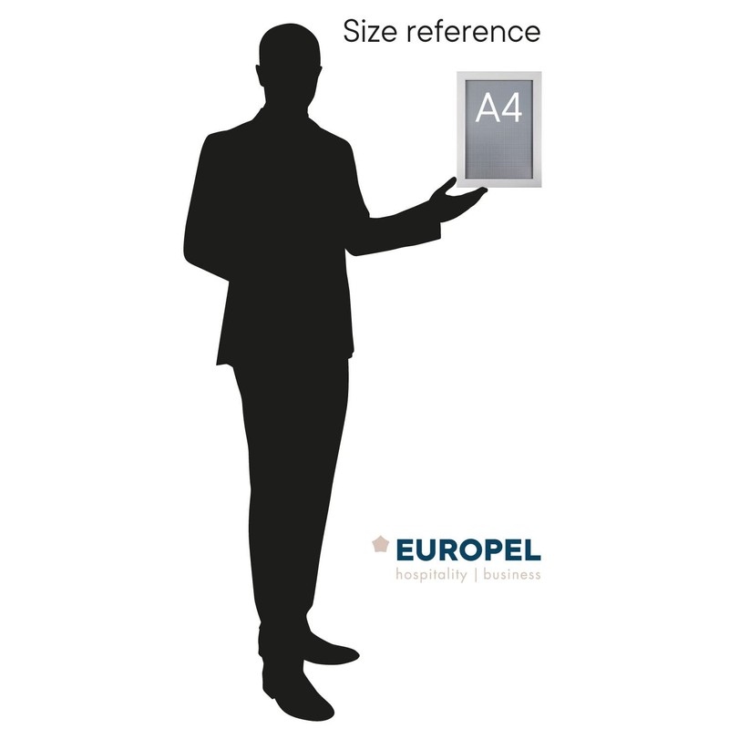 Europel A4 folding frame with 20 mm aluminium profile, hinged