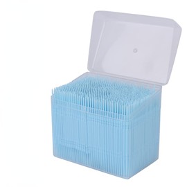 1100pcs Soft Plastic Double-Head Brushed Toothpick Oral Care Interdental Brush