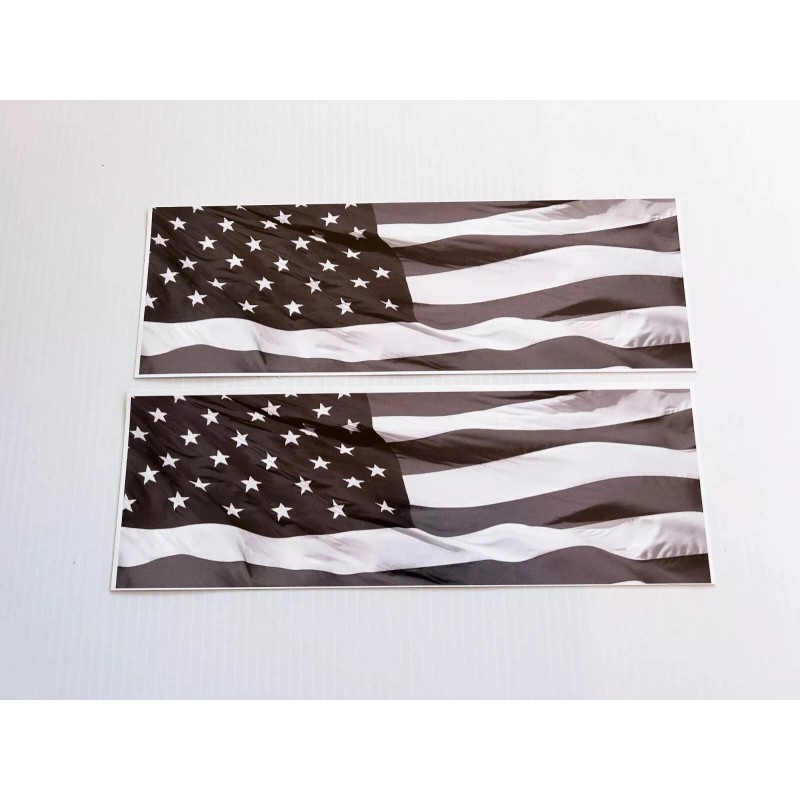 EmblemsPlus 2019-2025 Chevy Silverado Black/Gray American Flag Bowtie Overlay Decals