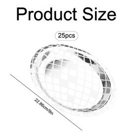 Luckious 25 PCS Disposable Dining Plates, Paper Cups, 9-inch Disco Paper Plates, Party Decorations, Atmosphere Themed, Suitable for Disco Themed Parties, Birthdays, Weddings