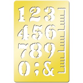 Momenta Art-C Brass Stencil, Numbers, 3.9 by 2.6-Inch