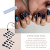 Cat Eye False Nails - 24Pcs Almond Press on Nails