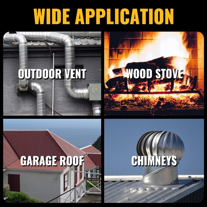 VIVIDA #7 Silicone Metal Roof Pipe Boot, High Temp Flexible