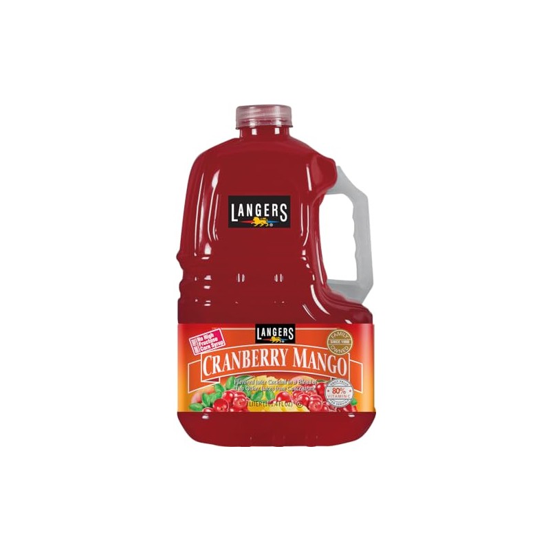 Langers Cranberry Mango Juice Cocktail, 3L (Pack of 4), 101.4