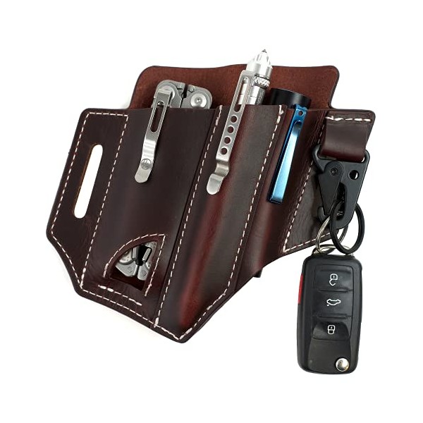 Atqana Multitool Sheath for Belt (Premium Leather) - EDC Pocket