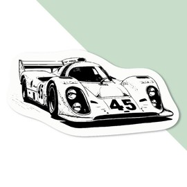 4 x Small 50mm 'Race Car' Permanent Sticker Decals for Cars/Windows/Bins/Walls etc (DW00128112)