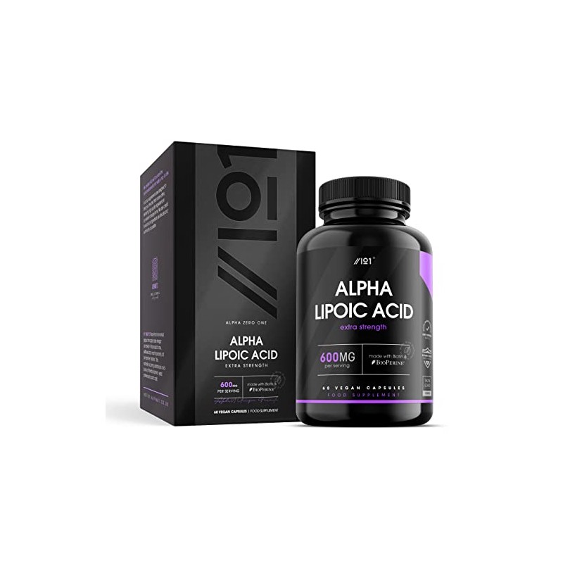 Alpha Lipoic Acid (ALA) 600mg - Made with Biotin &