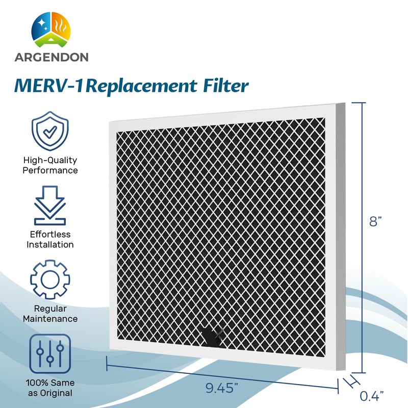 Argendon Filter Replacement, MERV-1 Filter Replacement Set for Crawl Space