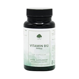 Vitamin B12 Capsules | 1000µg Vitamin B12 per Capsule | 120 Vegan Capsules | Methylcobalamin B12 | G&G Vitamins