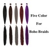 Grey Boho Braiding Hair Pre stretched Curly Braiding Hair Extensions