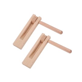 2 Pieces Wooden Ratchet Sound Maker, Rotating Double Ratchet Wooden Noise Maker, Wooden Rattle, Musical Instruments Kids Games Party Activities, Kids Musical Instruments
