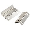 Augiimor 10 Pcs Silver Three Fold Hinges Box Hinge Hardware
