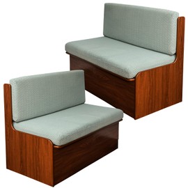 CRFATOP Green RV Dinette Cushion Covers Set of 2 Jacquard Camper Seat Slipcover Stretch Sofa Loveseat Chair Cover Futon Protector for RV Camper Car Bench 2 Backrest Cover & 2 Bench Cover