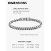 Mens Stainless Steel Franco Chain Bracelet 5MM Link Bracelets, Fold